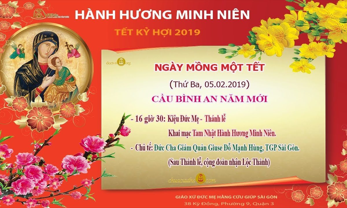 Ngày Mồng Một Tết: “CẦU BÌNH AN NĂM MỚI” Hành Hương Minh Niên_Đền Đức Mẹ Hằng Cứu Giúp