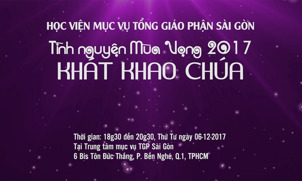 Học viện Mục vụ TGP Sài Gòn: Tĩnh nguyện Mùa Vọng 2017