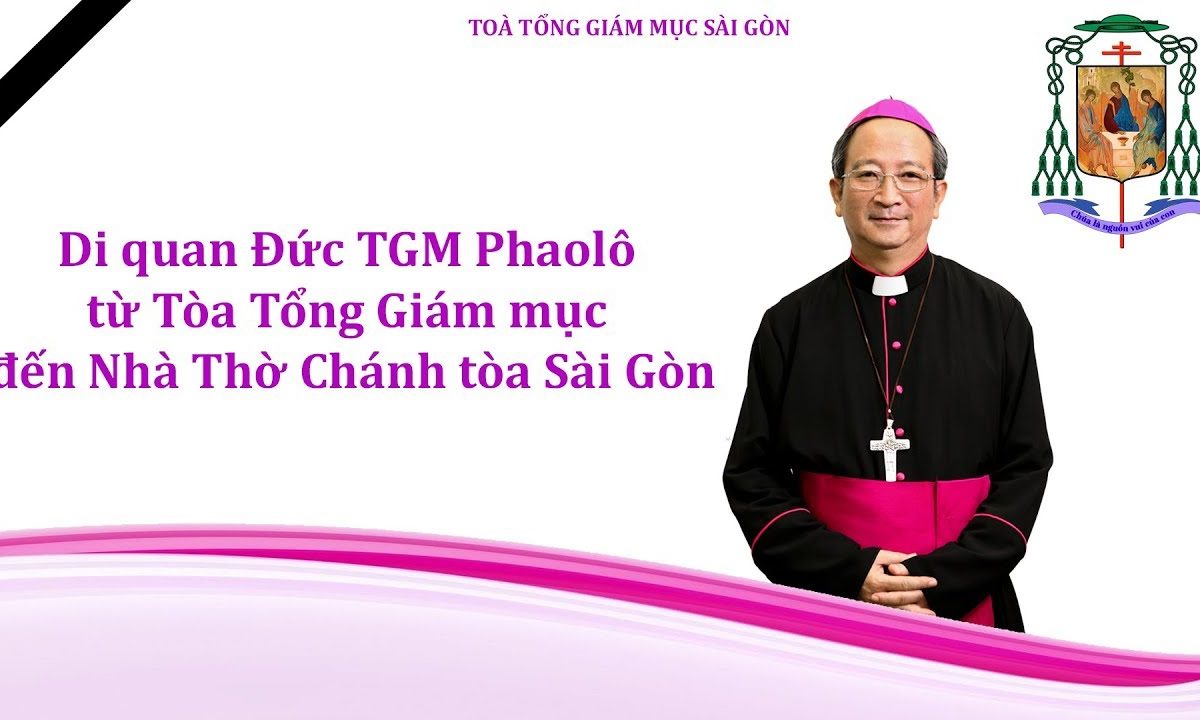 Di quan và Thánh Lễ Đức TGM Phaolô từ Tòa Tổng Giám mục đến Nhà Thờ Chánh tòa Sài Gòn