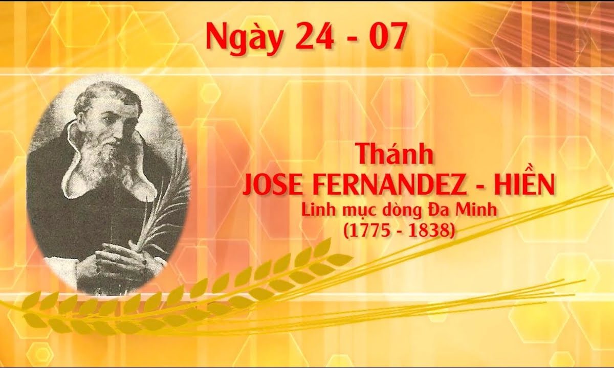 Ngày 24 – 07: Thánh Jose Fernandez – Hiền