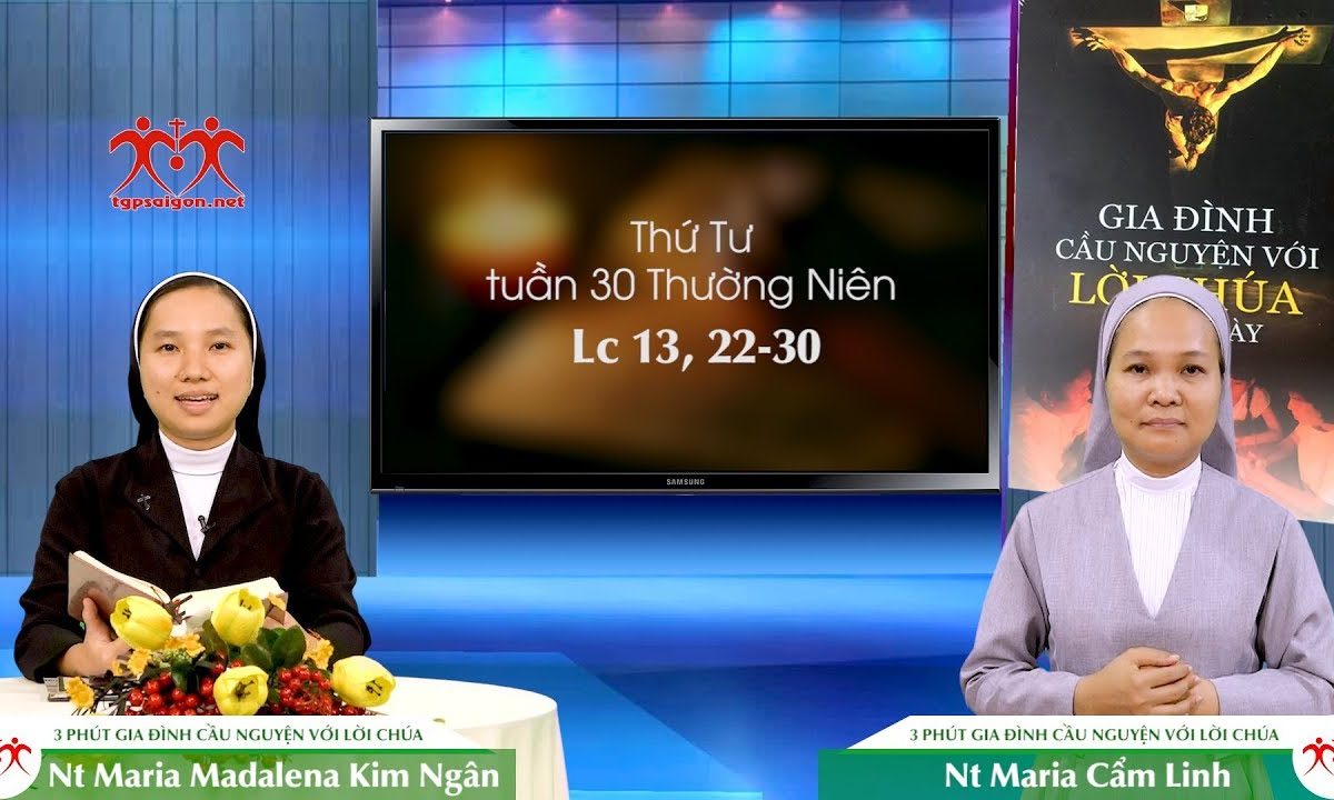 3 Phút Gia đình cầu nguyện với Lời Chúa: Thứ Tư tuần 30 Thường Niên (Lc 13, 22-30)