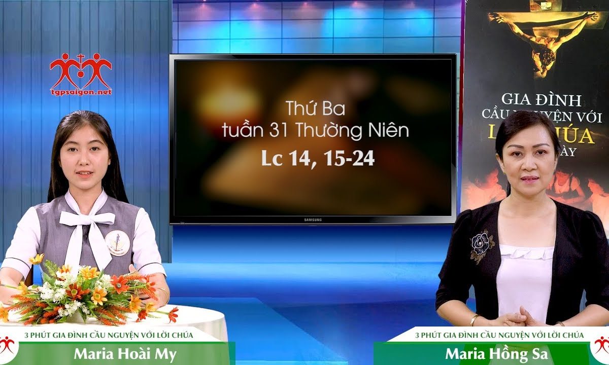 3 Phút Gia đình cầu nguyện với Lời Chúa: Thứ Ba tuần 31 Thường Niên (Lc 14, 15-24)