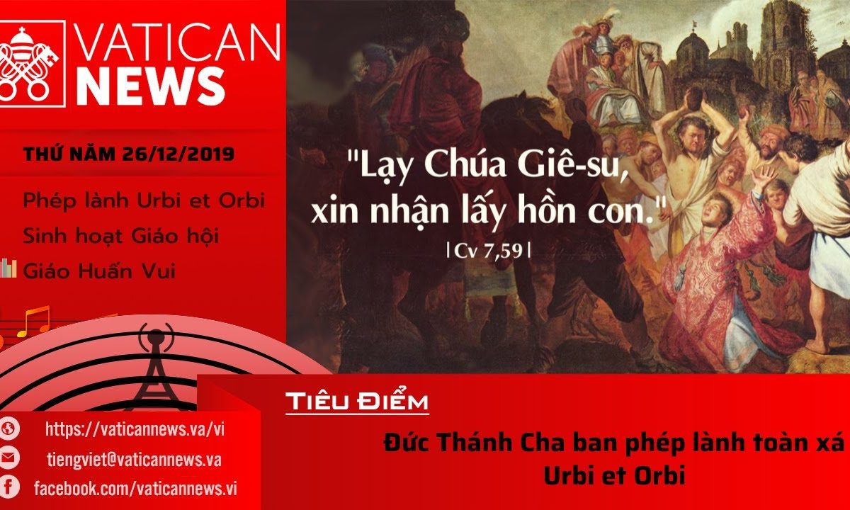 Vatican News Tiếng Việt thứ Năm 26.12.2019