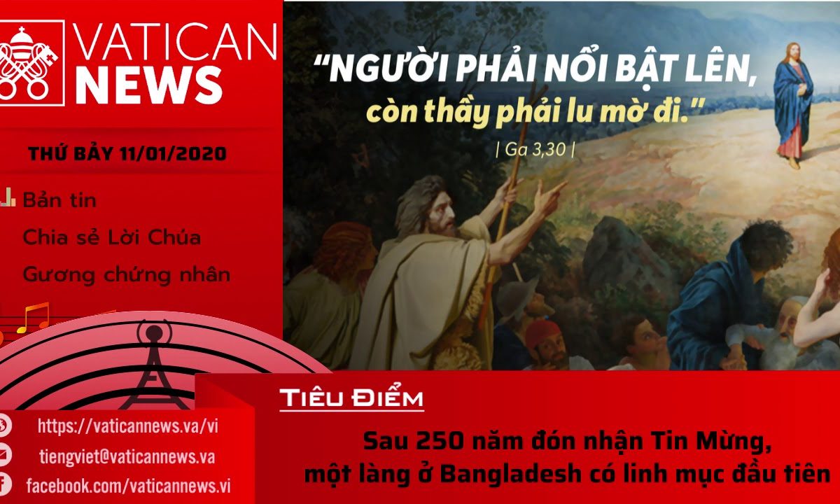 Vatican News Tiếng Việt thứ Bảy 11.01.2020