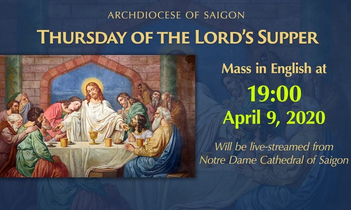 ?Thursday of the Lord’s Supper | English Mass | April 9, 2020 (Live)