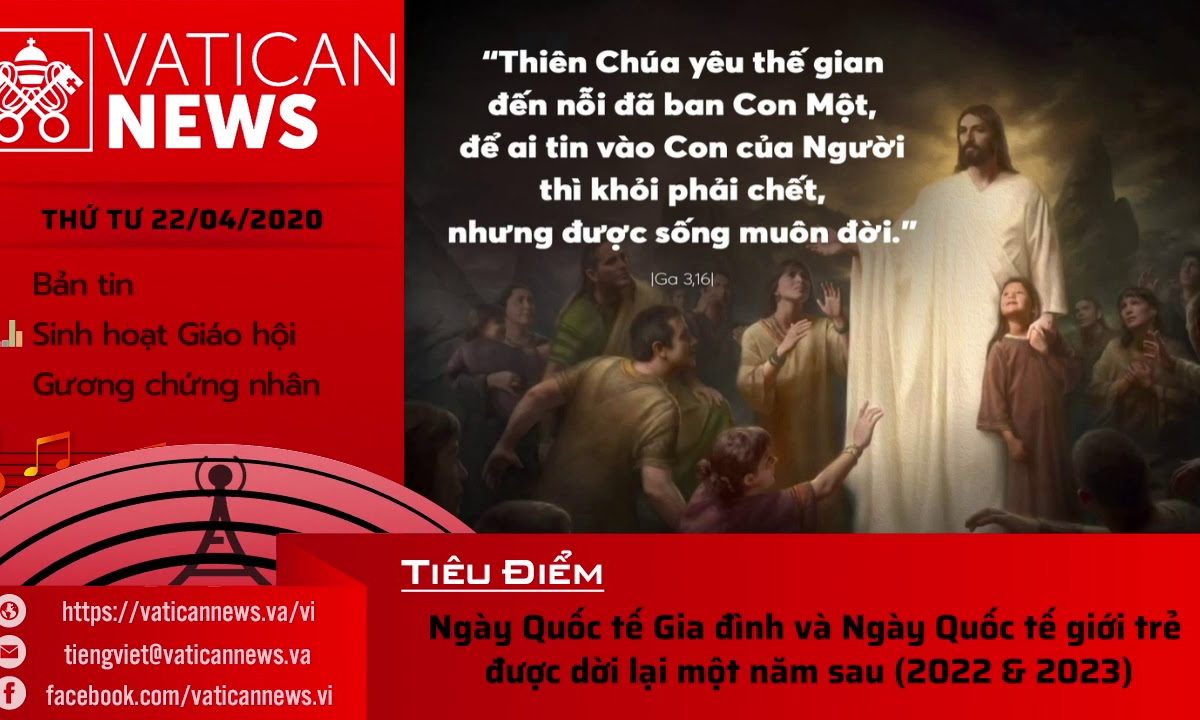 Radio: Vatican News Tiếng Việt thứ Tư 22/04/2020