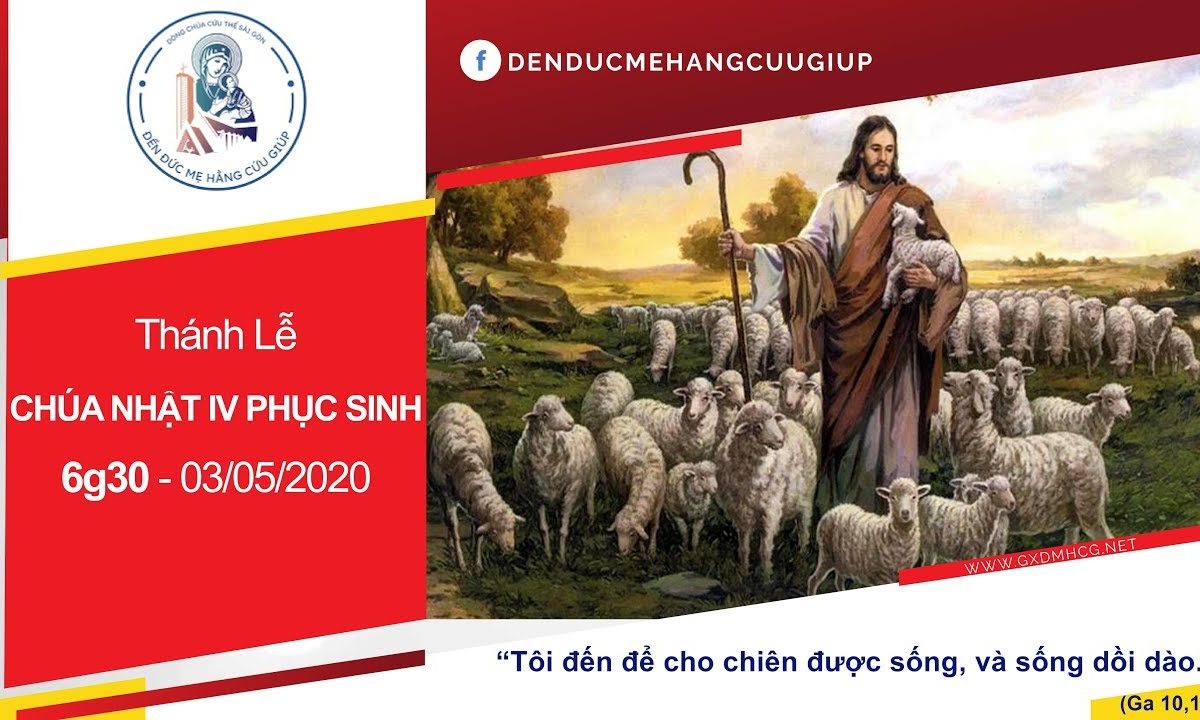 ? Thánh lễ trực tuyến – Chúa Nhật IV Phục Sinh: lúc 6h30 ngày 03/05/2020