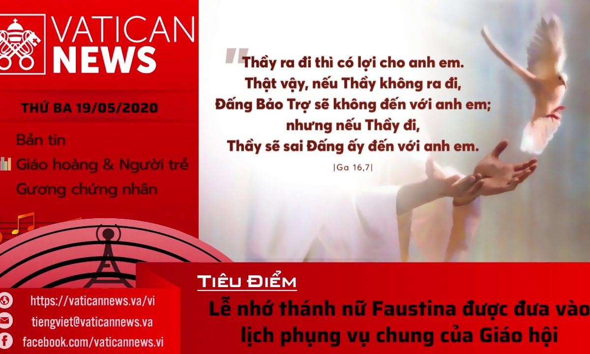 Radio: Vatican News Tiếng Việt thứ Ba 19.05.2020