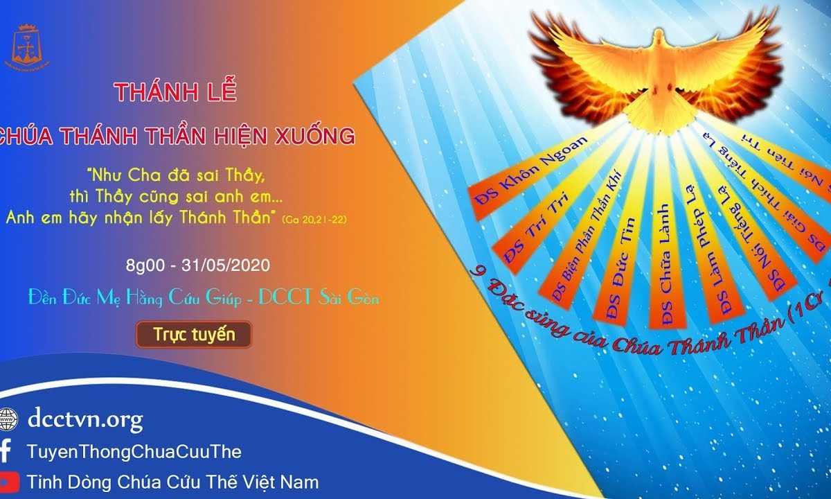 Trực tiếp: Thánh lễ Chúa Nhật CHÚA THÁNH THẦN HIỆN XUỐNG – 8g00, 31/05/2020