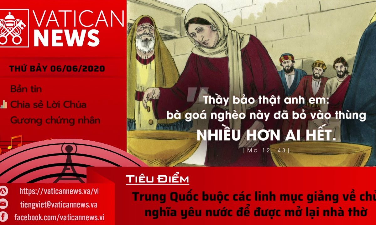 Radio: Vatican News Tiếng Việt thứ Bảy 06.06.2020