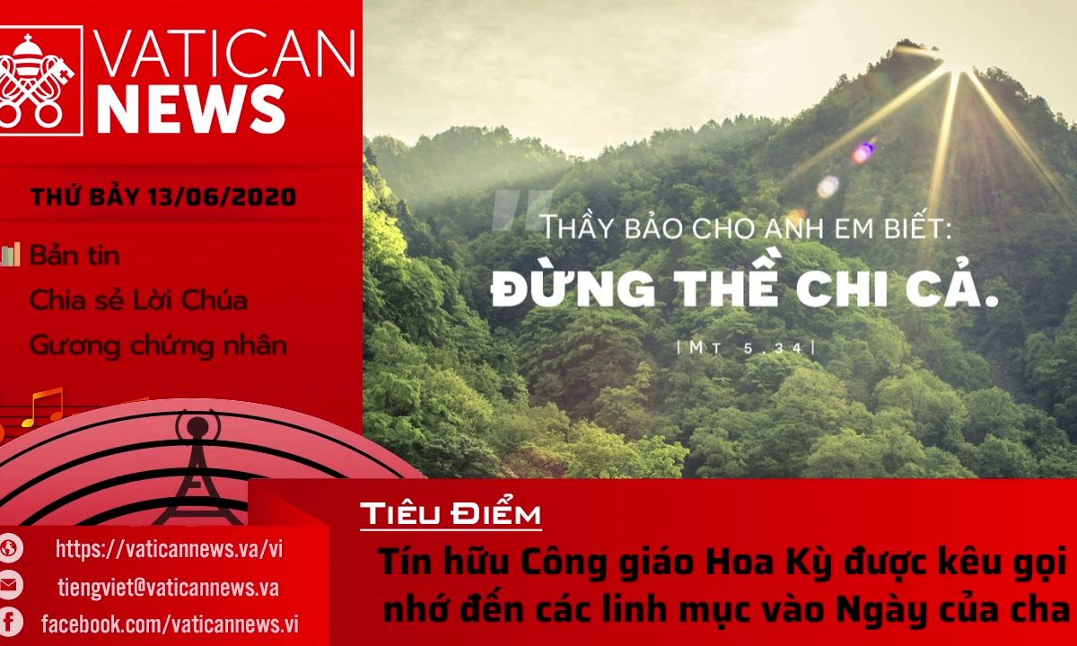 Radio: Vatican News Tiếng Việt thứ Bảy 13.06.2020