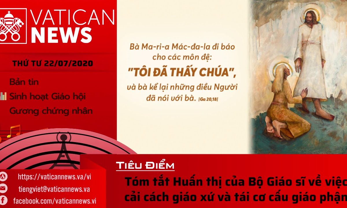 Radio: Vatican News Tiếng Việt thứ Tư 22.07.2020