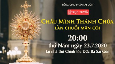 ?Trực tuyến: CHẦU MÌNH THÁNH CHÚA – Lần Chuỗi Mân Côi | Ngày 23-7-2020