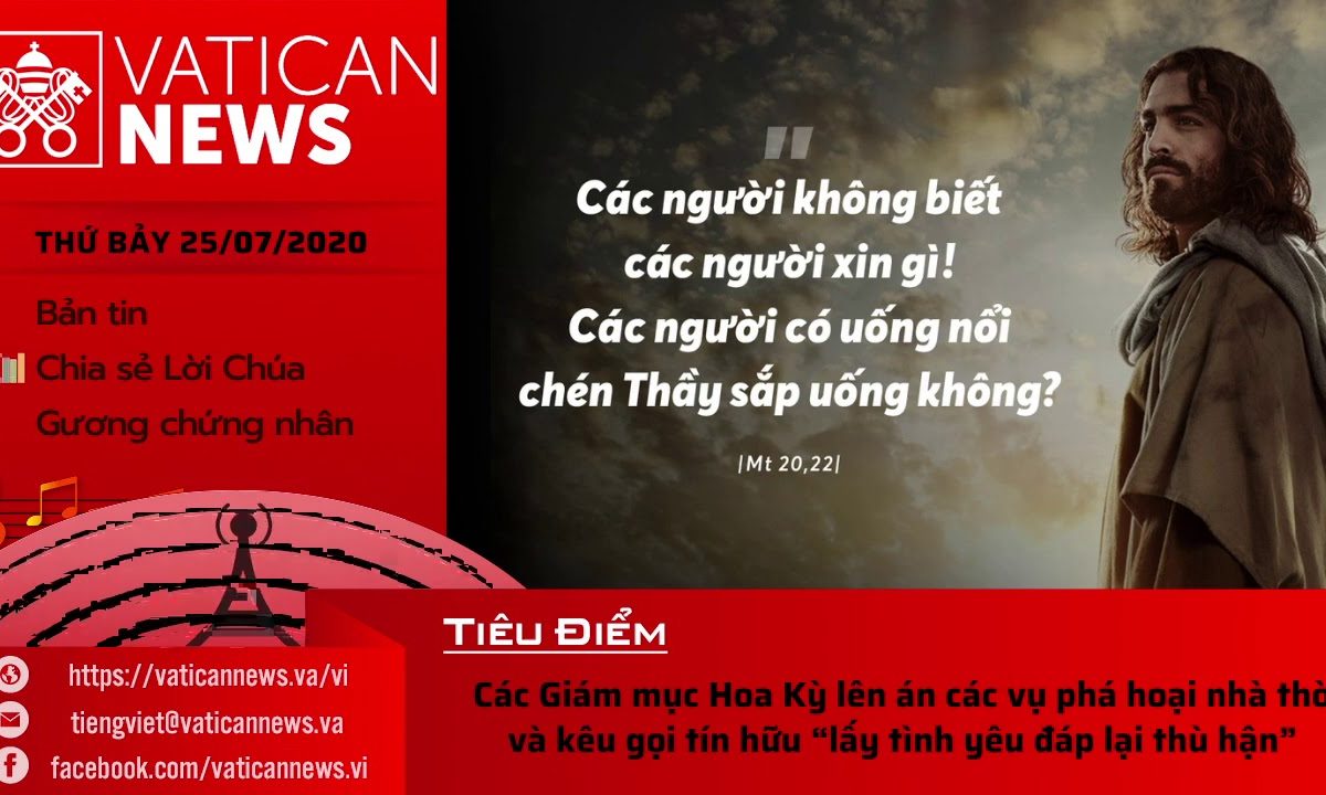 Radio: Vatican News Tiếng Việt thứ Bảy 25/07/2020