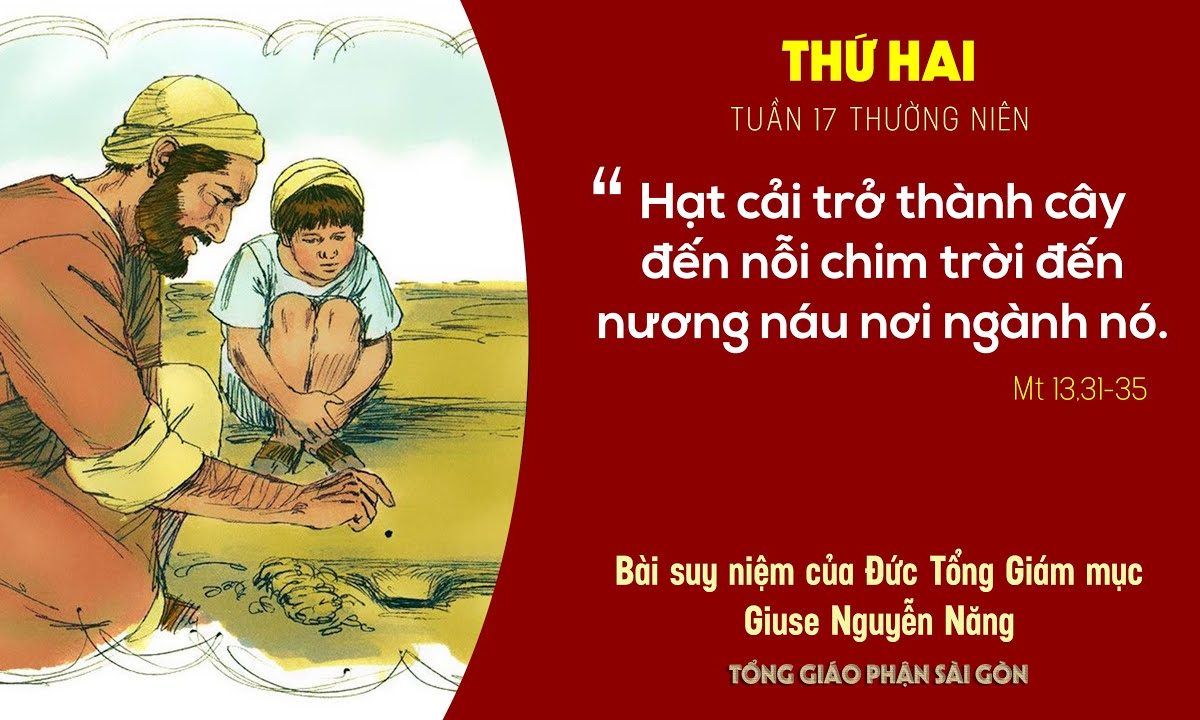 Suy niệm Tin mừng – Thứ Hai tuần 17 Thường niên (Mt 13,31-35) – ĐTGM Giuse Nguyễn Năng