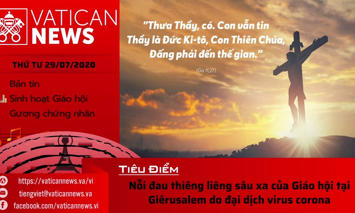 Radio: Vatican News Tiếng Việt thứ Tư 29.07.2020