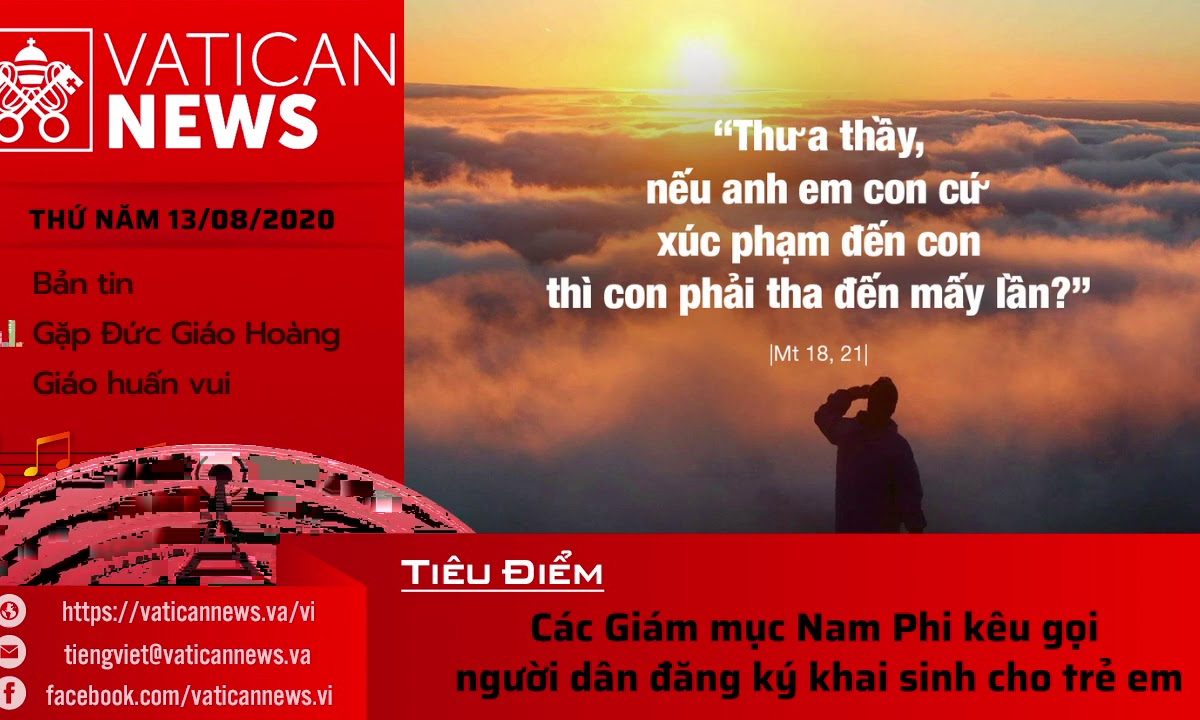 Radio: Vatican News Tiếng Việt thứ Năm 13.08.2020