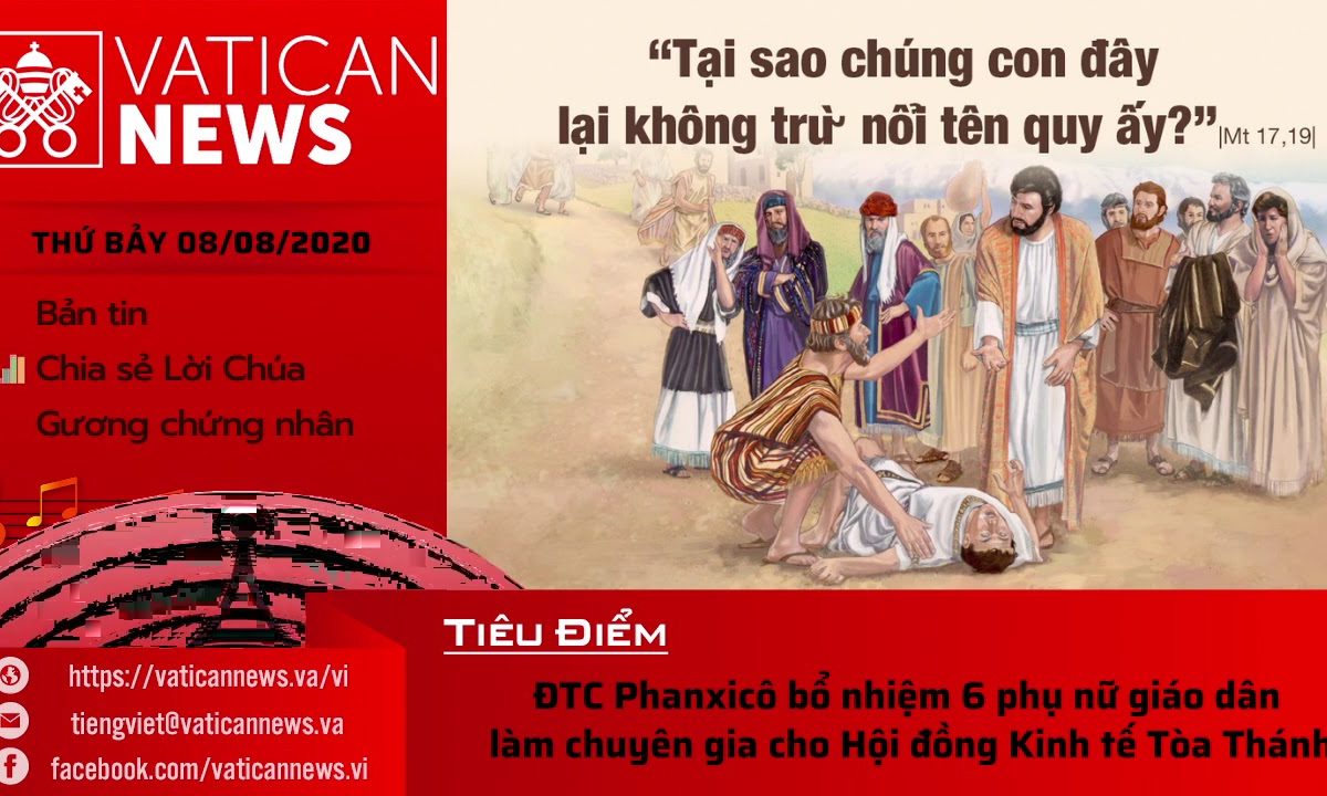 Radio: Vatican News Tiếng Việt thứ Bảy 08.08.2020