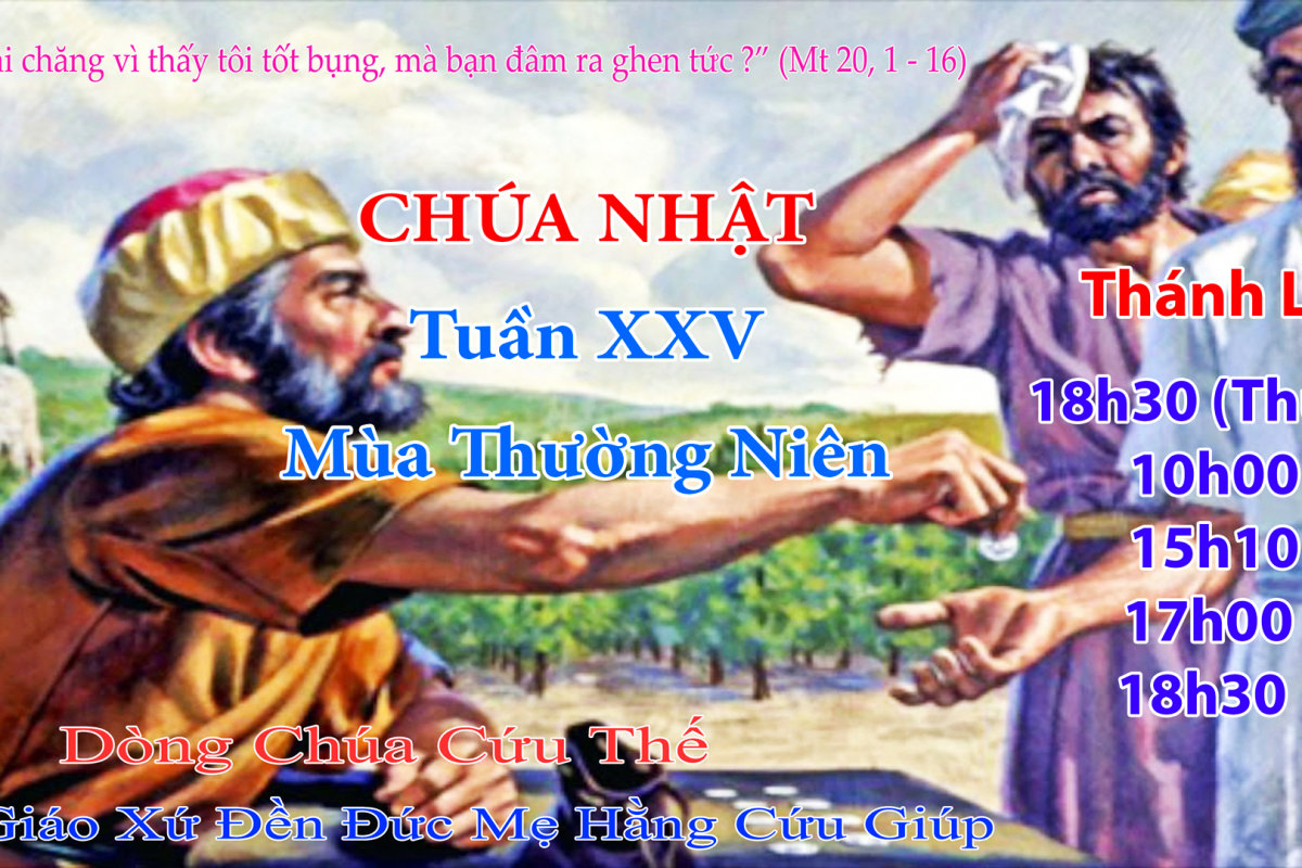 ?Thánh Lễ trực tuyến: CHÚA NHẬT TUẦN 25 MÙA THƯỜNG NIÊN | 20/09/2020