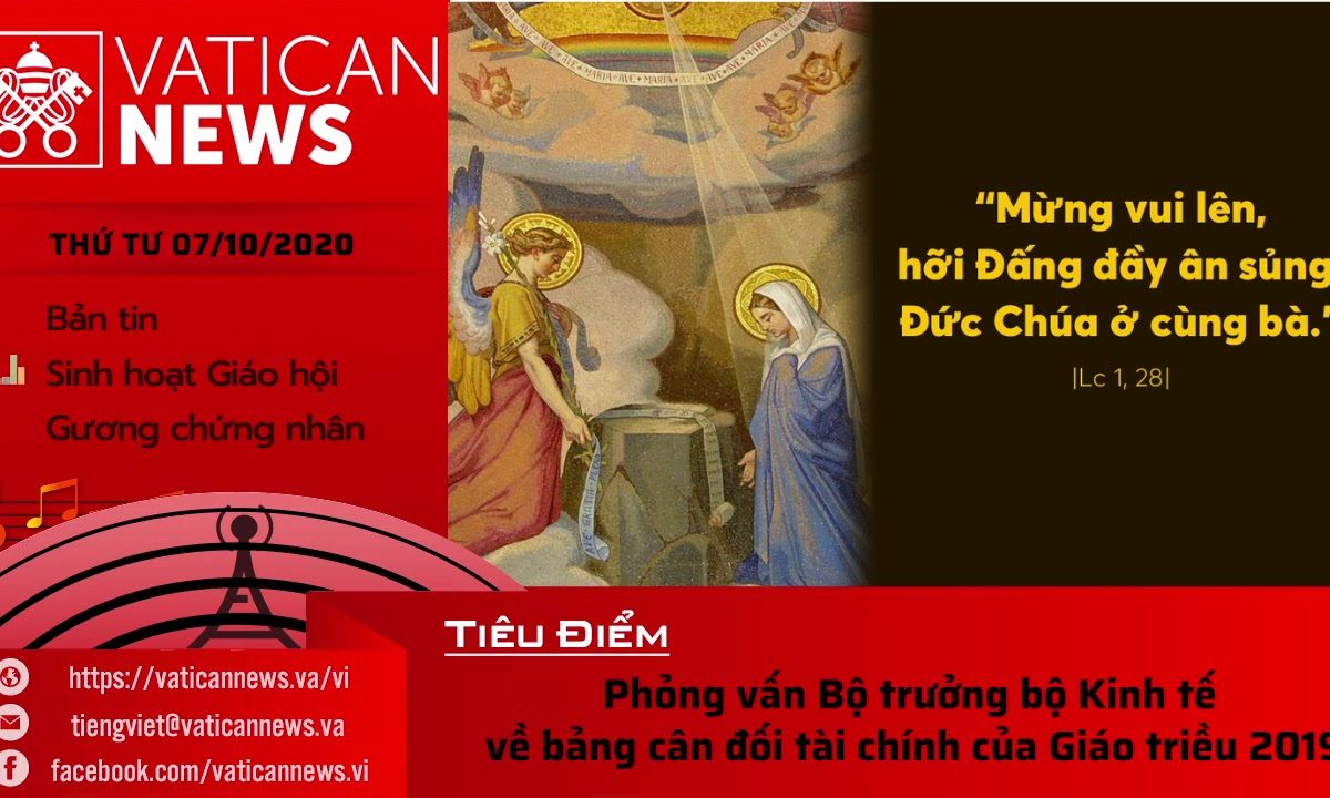 Radio: Vatican News Tiếng Việt thứ Tư 07.10.2020