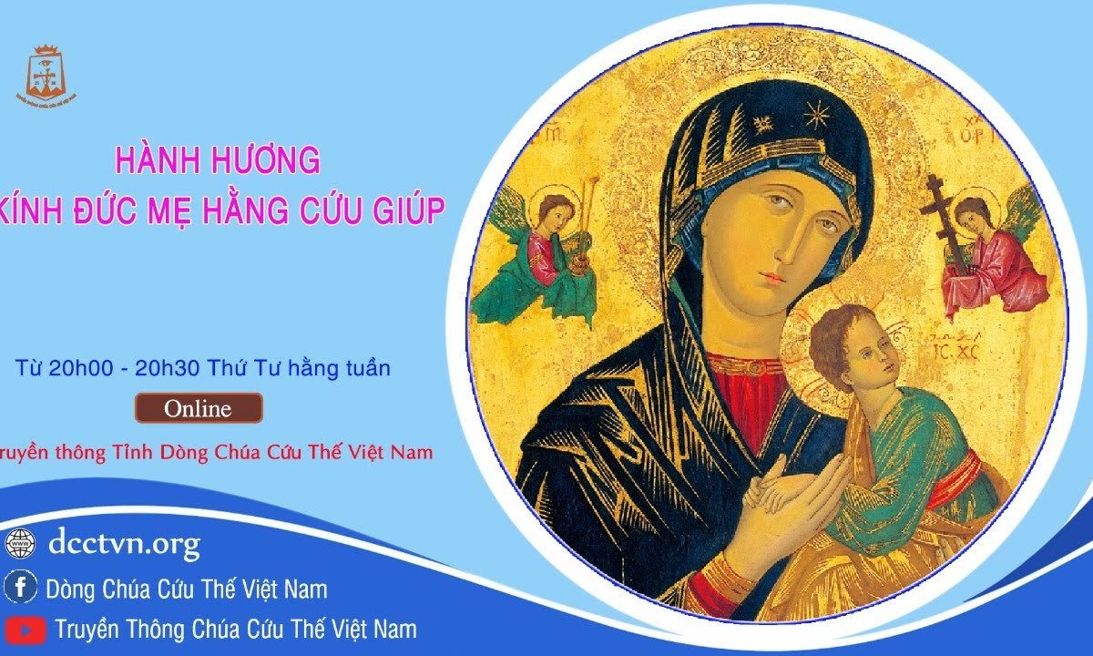 Trực tuyến – giờ hành hương kính Đức Mẹ Hằng Cứu Giúp, lúc 20g00, thứ Tư 11/11/2020