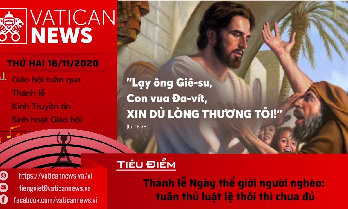 Radio: Vatican News Tiếng Việt thứ Hai 16.11.2020