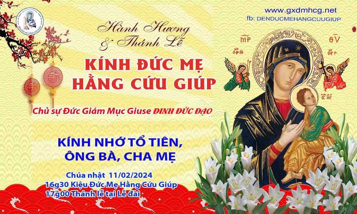 THÁNH LỄ – KÍNH NHỚ ÔNG BÀ TỔ TIÊN (Mồng 2 Tết) – 16g30 – 11/02/2024