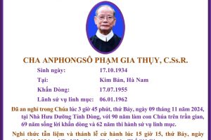 CHA ANPHONGSÔ PHẠM GIA THỤY AN NGHỈ TRONG CHÚA