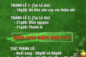 CHƯƠNG TRÌNH LỄ GIÁNG SINH 2024